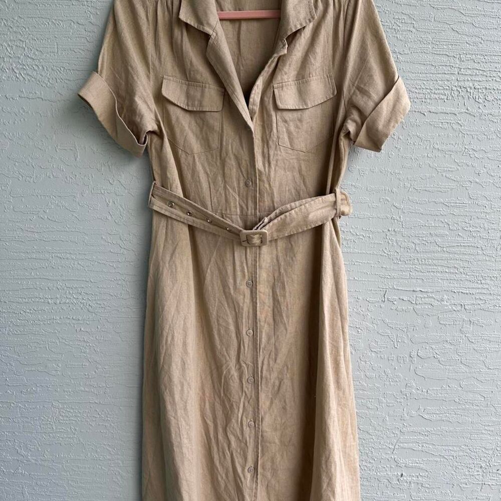 Elie-tahari Women's Tan and Cream Dress